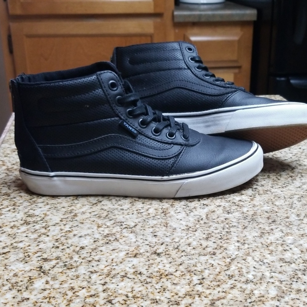 Van's leather Hi Tops